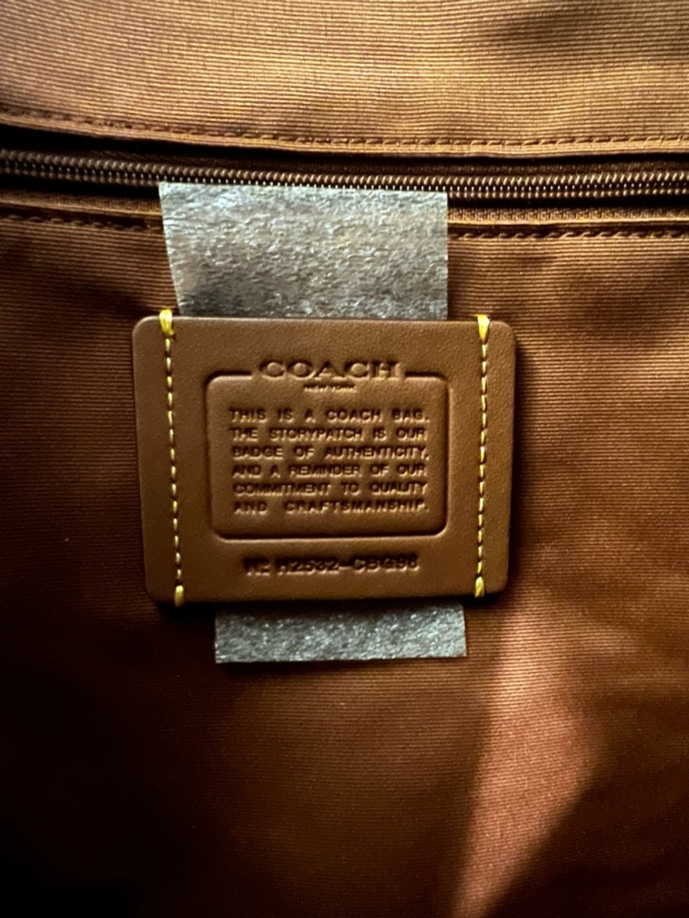 Coach Large Laurel in smooth leather  — Cognac Brown with Gold Hardware - Picture 6 of 8